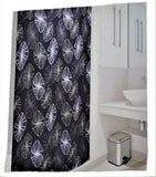 (Chocolate/Brown)Shower Curtain Floral Design- Polyester(180 X 200 Cm) - Jagdish Store Online Since 1965