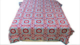 Printed(Pink) Reversible Cotton AC Quilt (90x108 Inch)-300GSM - Jagdish Store Online Since 1965