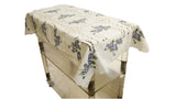 Cut Work (36 X 54 Inch) Table Cover(Cream-Blue)-Polyester - Jagdish Store Online Since 1965