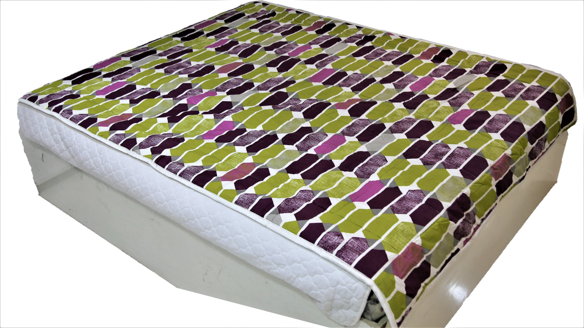 Purple Printed Cotton Quilt front view