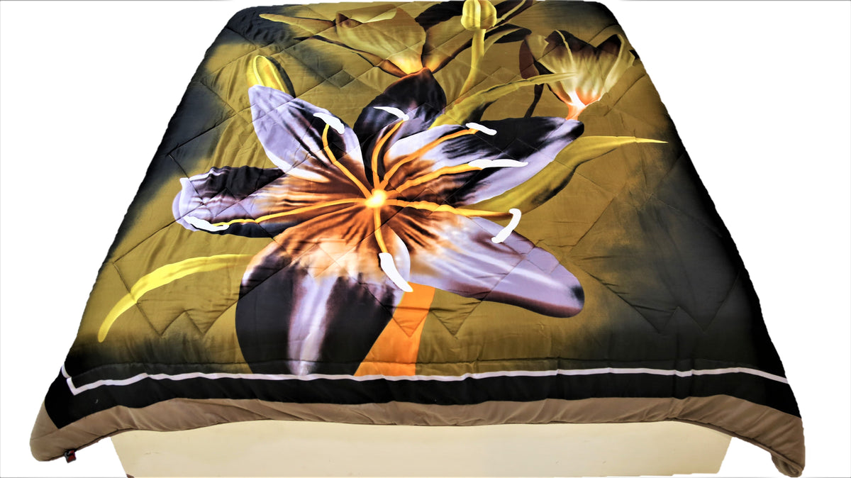 Printed(Multi) PolyCotton AC Quilt (84x94 Inch)-250 GSM - Jagdish Store Online Since 1965