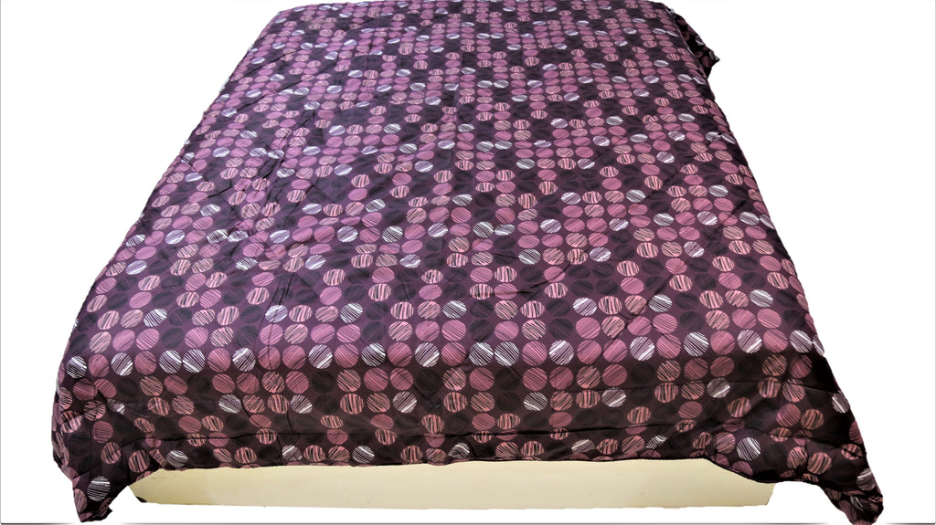 Printed(Purple) Reversible Cotton Quilt (90x108 Inch)-300GSM - Jagdish Store Online Since 1965