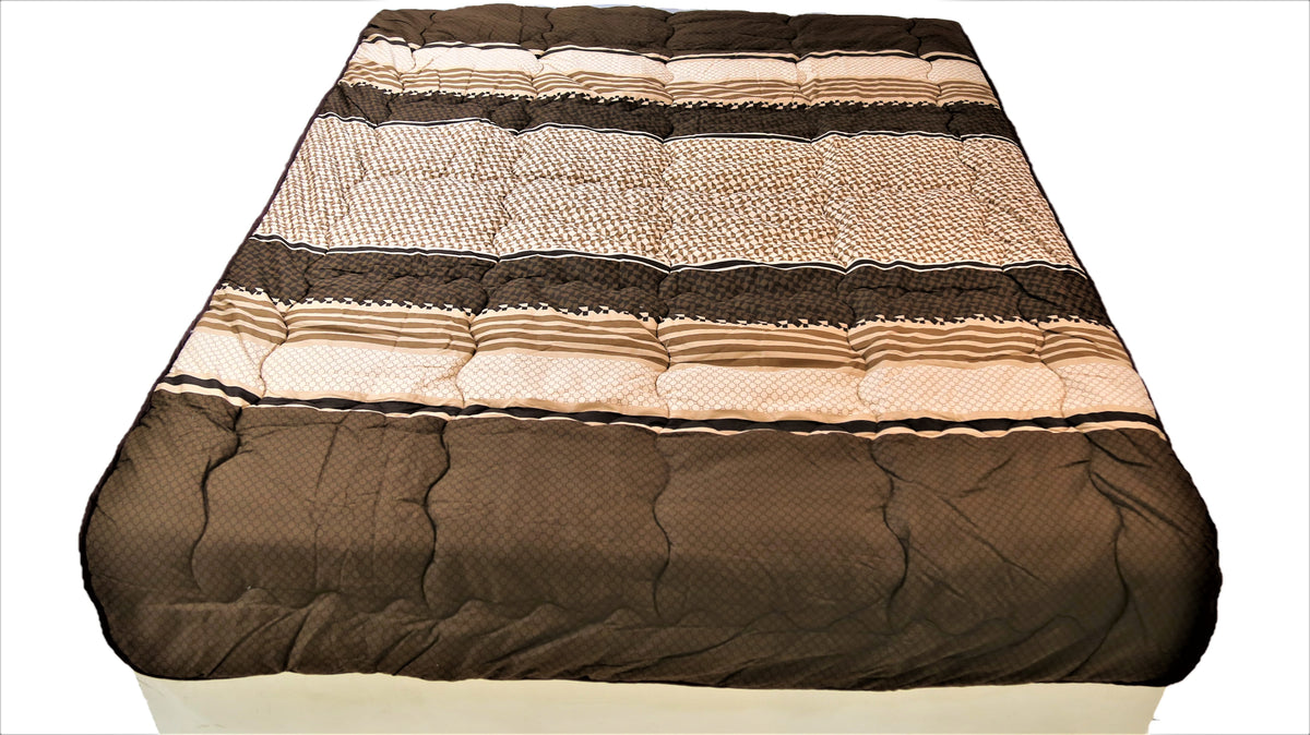 Printed(Beige/Brown) Cotton Quilt (60x90 Inch)-300 GSM - Jagdish Store Online Since 1965