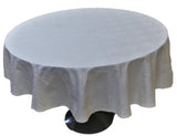 Self(60 Inch) Round Table Cover(White)-Cotton - Jagdish Store Online Since 1965