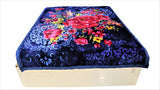 Floral print (Blue/Pink)Blanket(60 X 90 Inch)-Polyester(2.42 Kg) - Jagdish Store Online Since 1965